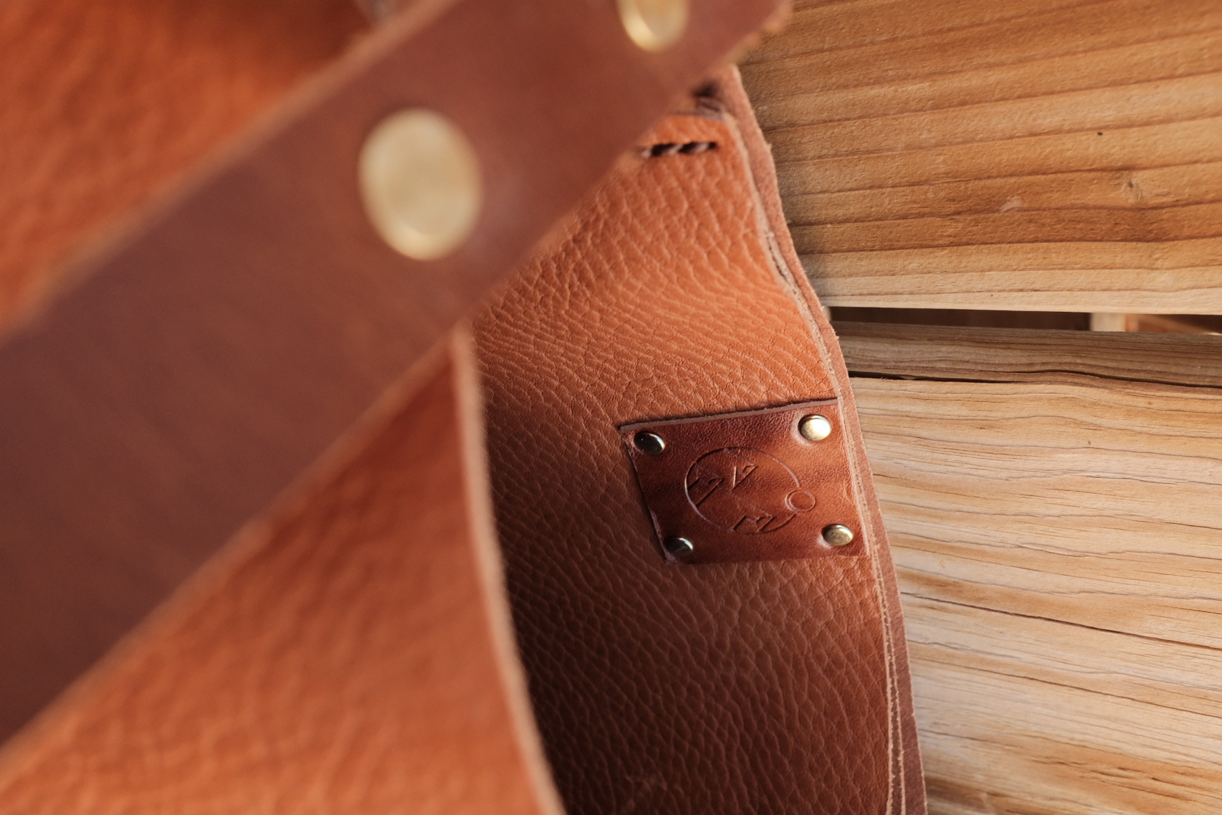 Leather Tote Bag - Textured Tan